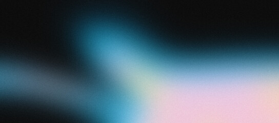 Obraz premium Abstract grainy gradient background with blue and pink soft light, texture backdrop for banner header poster wallpaper design