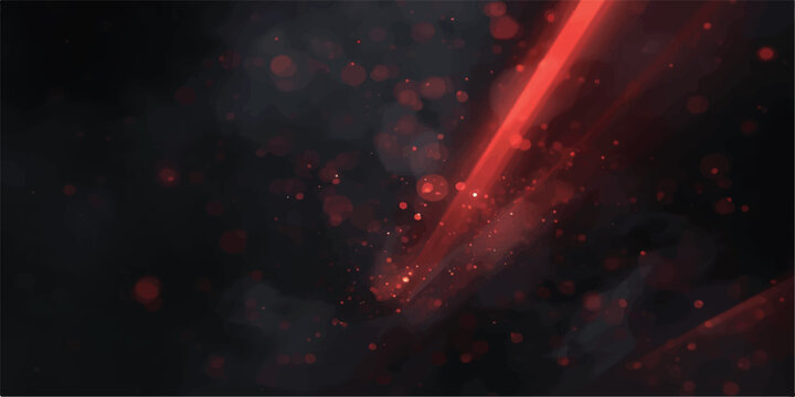 Red and Black Abstract Cosmic Nebula Galaxy in Deep Space Background