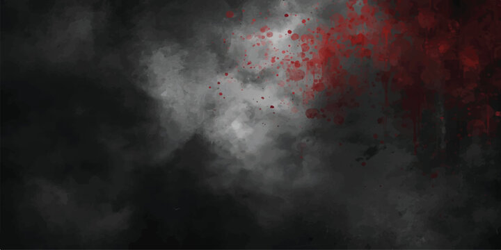 Dark red grunge abstract background with smoke, fog and clouds in a dark night sky texture