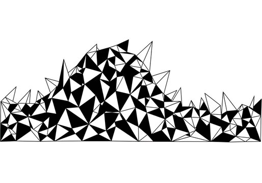 Sharp geometric mountain peaks abstract landscape pattern