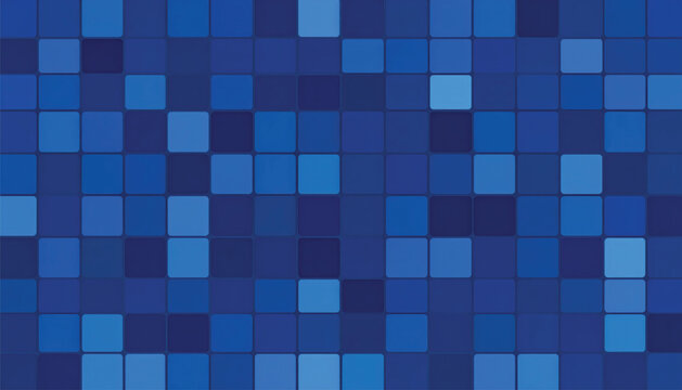 Blue squares mosaic pattern background.