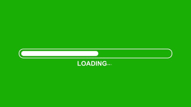 Loading bar laser line on black background. White Round Loading bar, download bar progress, animated loading screen on black background. 4K Video refresh loop with rotating progress motion.