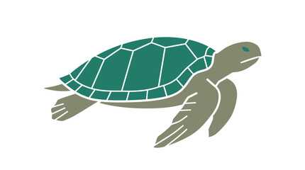 Green Sea Turtle Swimming Alone. © Alpin