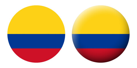 Obraz premium Vector illustration of Colombia flag set on transparent background