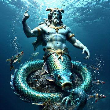 Oceanus, Titan god of the world's oceans and rivers