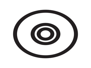 Naklejka premium Concentric Circles Line Art Vector Illustration