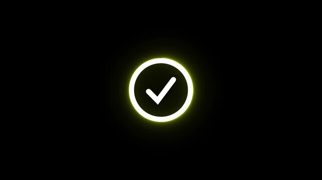 New wonderful glowing blue color new checkmark icon.Abstract tickmark icon,check mark icon,success,signs,done icon.