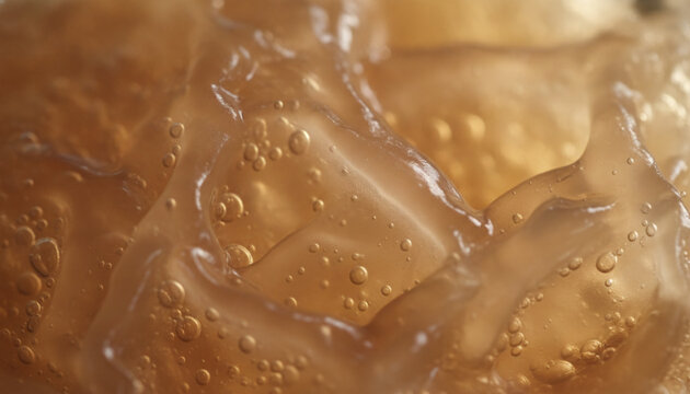 Live Kombucha SCOBY pellicle texture with translucent gelatinous layers