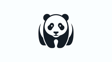 Black and white panda bear face. © Bun