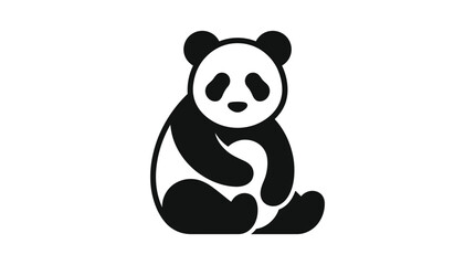 Black and white panda bear sitting. © Bun