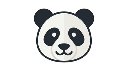 Cartoon panda bear face closeup. © Bun