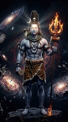 Fototapeta premium Mahakaal Shiva Wallpaper – Lord of Time and Eternity