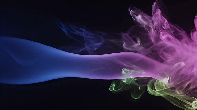Colorful ink swirling in water.