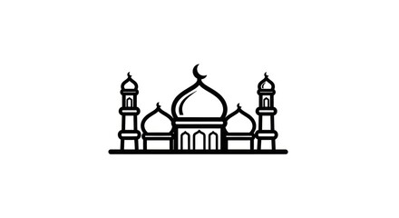 Obraz premium Islamic Mosque Architecture Religious Building.