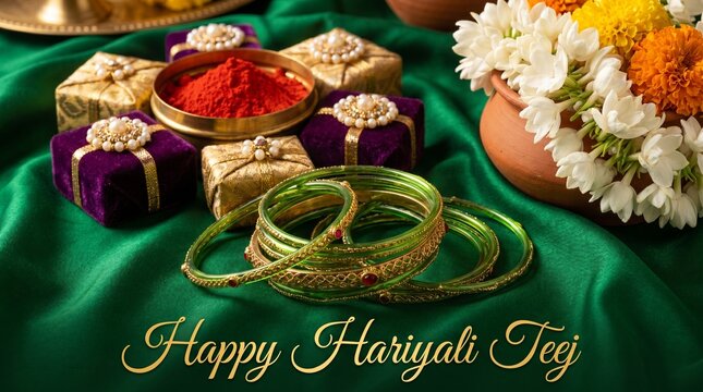 Hariyali Teej celebrates the monsoon and the divine reunion of Lord Shiva and Goddess Parvati. Women dress in green, perform rituals, and enjoy swings, music, and festive