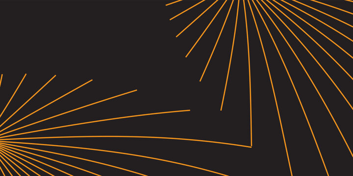 Orange Diagonal Lines Black Background