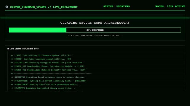 System Firmware Update Live Deployment Secure Core Architecture Animation.
