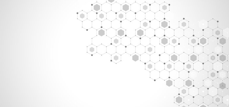 Health care and medical pattern innovation concept science background design. Abstract geometric hexagons shape medicine and science background, vector illustration