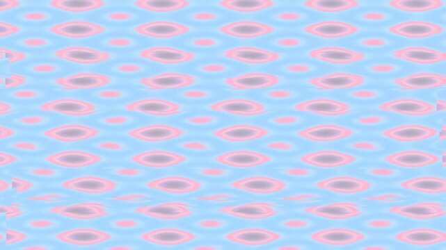 Seamless abstract geometric pattern with pink and blue ovals