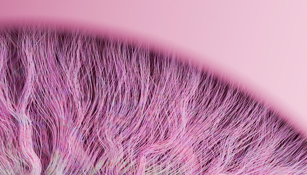 Abstract macro detail of a pink eye iris and pupil with copy space