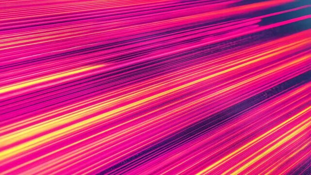 Vibrant abstract light trails in pink and yellow hues. Dynamic motion graphics for digital art, technology, and creative projects