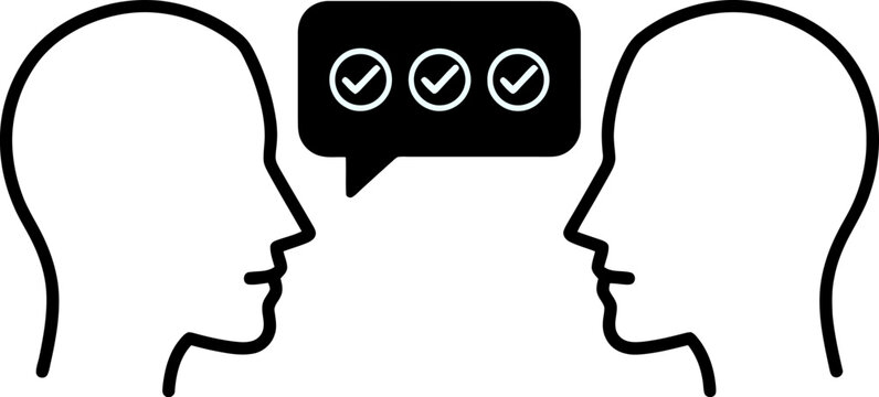 Mental health support two profiles discussing wellbeing and positive affirmations