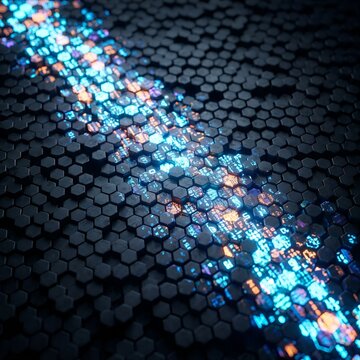 Digital Data Stream on Hexagonal Grid