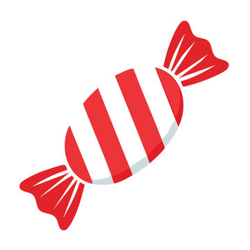 Red and white striped candy wrapper icon