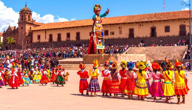 Inti Raymi Sun Festival Dancers in Cusco