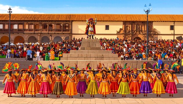 Inti Raymi Sun Festival Dancers in Cusco