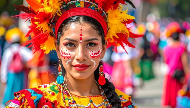 Inti Raymi Ancestral Headdress Portrait