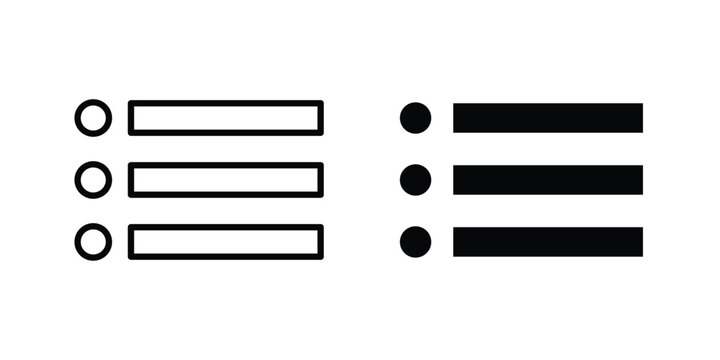 Menu icon vector bundle in black