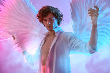 Obraz premium Neon Angel Power