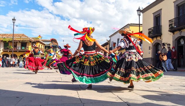 Inti Raymi Courtyard Dancers in Traditional Attire
