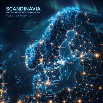 Scandinavia Digital Network Connections Global TechEcosystem