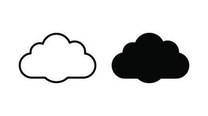Fototapeta premium Cloud Icon Vector | Weather Symbol Design | Data Storage and Sky Illustration