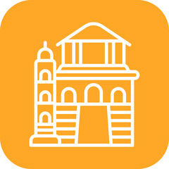 Obraz premium Amalfi Coastline Vector Icon