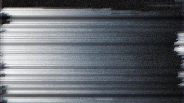 Abstract Digital Glitch Distortion with TV Static Noise and Screen Interference