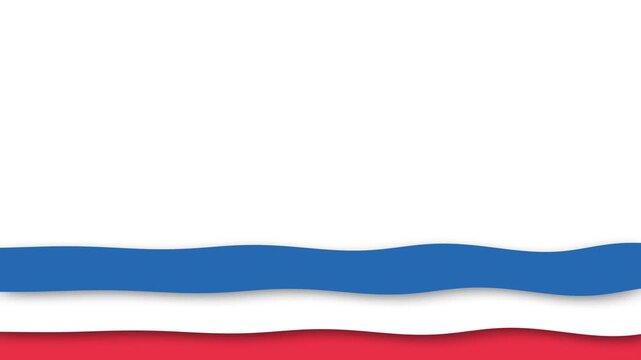 Dynamic French Flag Wavy Stripes Background for Bastille Day National Celebration.