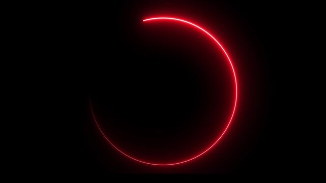 Glowing neon red color cross symbol icon animation cancel wrong error warning reject no stop sign symbol on black background