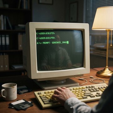 computer desktop with monitor keyboard and mouse on office table