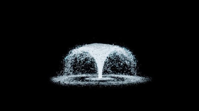 Water Fountain 3d animation loop with flowing water splash motion Background