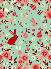 seamless Easter floral pattern