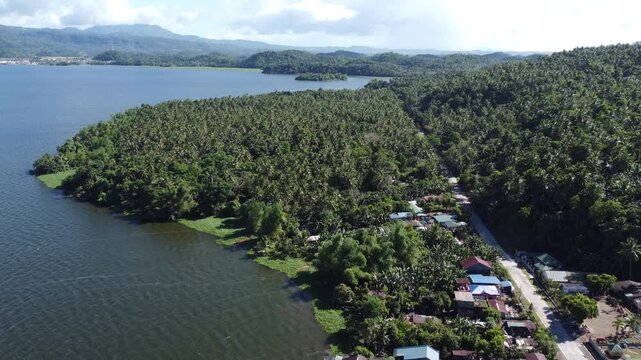 Small provincial lakefront town in camarines sur bicol philippines