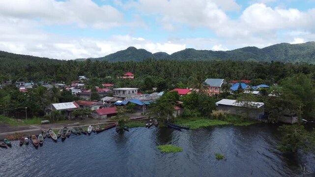 Secluded fishing village at a Philippines Province