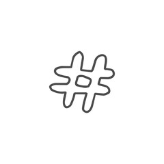 Obraz premium hashtag line out handwriting
