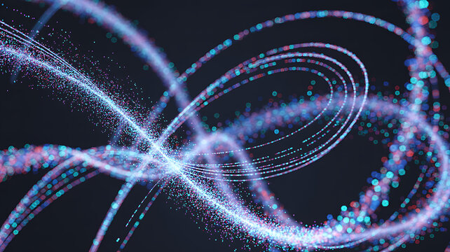 Swirling abstract light filaments and particles with swirling filaments particles abstract