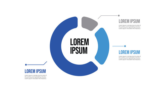Pie Chart Diagram Design, Abstract Circle Data Business Presentation Vector