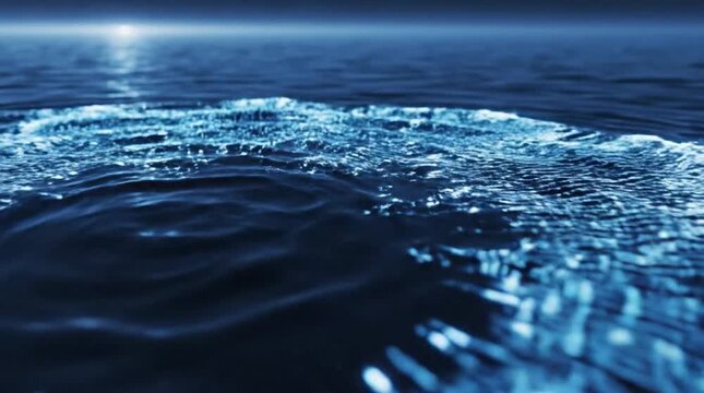 Ripples of Water Create Tranquil Patterns Across the Ocean Surface