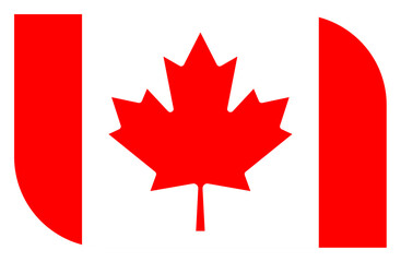Obraz premium Rounded icon featuring the vibrant red and white Canadian flag with maple leaf. Perfect for digital media, national themes.